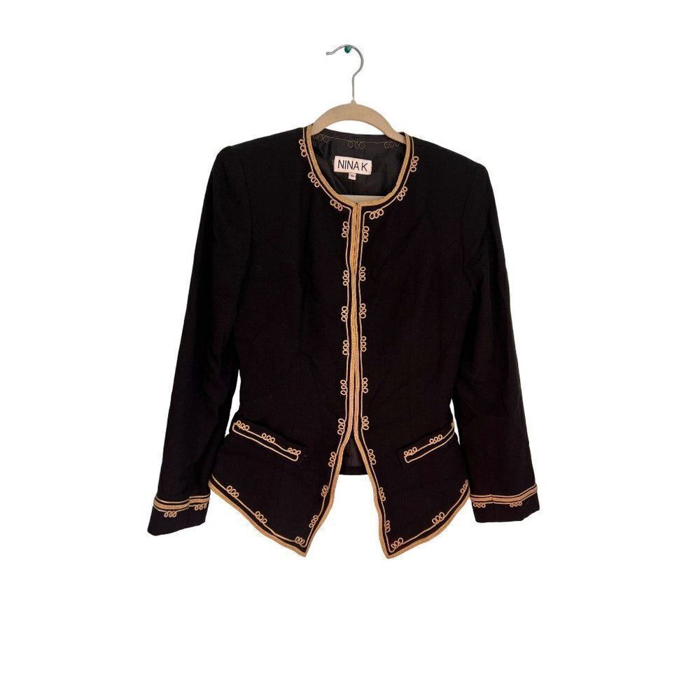 Vintage Nina K embroidered‎ blazer jacket size 6